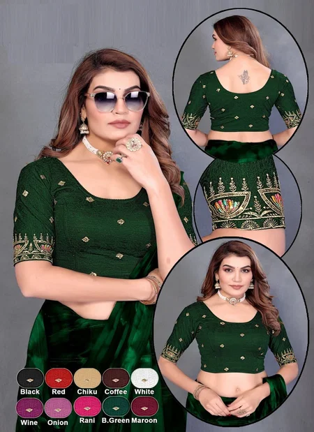 Hc 3477 Crush With Embroidery Work Blouse Wholesale Market In Surat